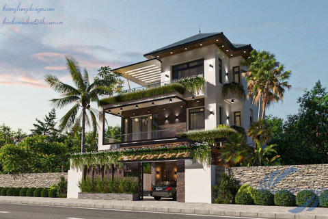 Thiết kế nhà biệt thự 3 tầng tại Bắc Ninh